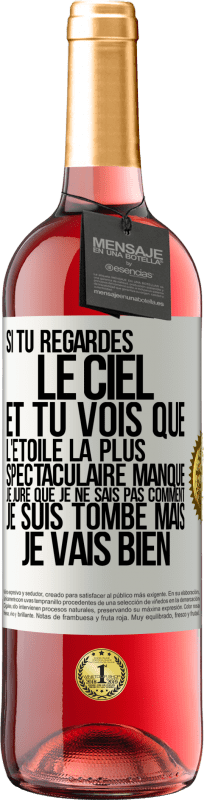 29,95 € Envoi gratuit | Vin rosé Édition ROSÉ Si tu regardes le ciel et tu vois que l'étoile la plus spectaculaire manque, je jure que je ne sais pas comment je suis tombé ma Étiquette Blanche. Étiquette personnalisable Vin jeune Récolte 2025 Tempranillo