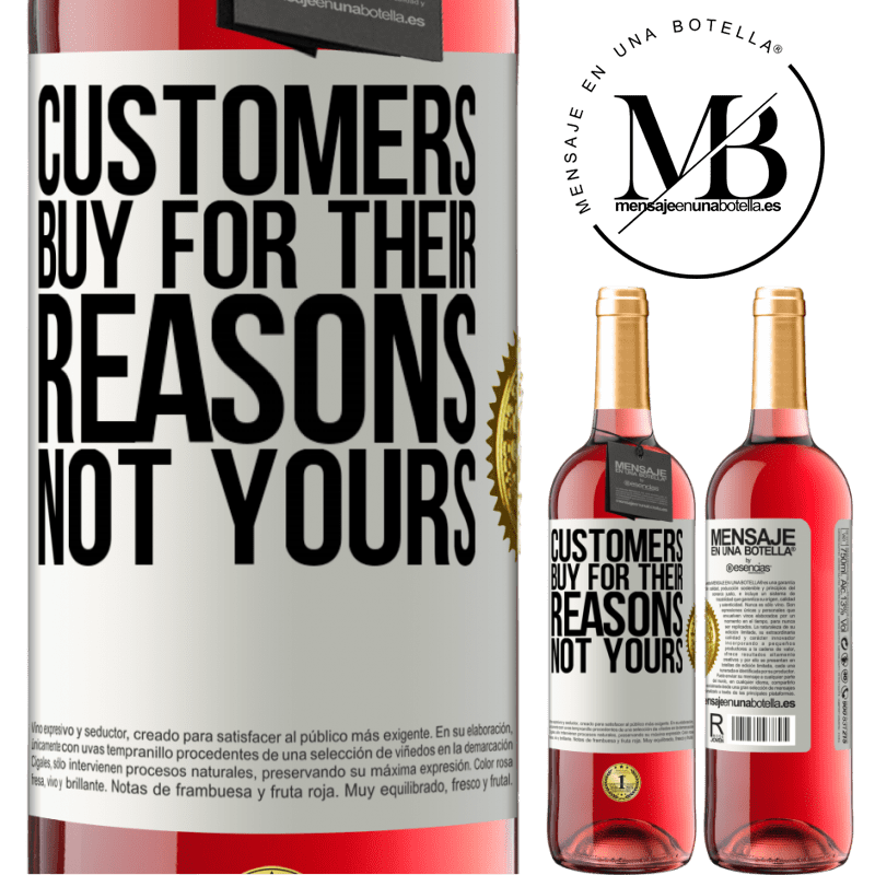 29,95 € Free Shipping | Rosé Wine ROSÉ Edition Customers buy for their reasons, not yours White Label. Customizable label Young wine Harvest 2022 Tempranillo