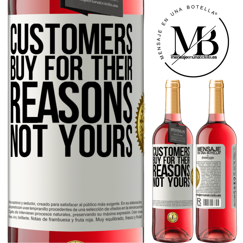 29,95 € Free Shipping | Rosé Wine ROSÉ Edition Customers buy for their reasons, not yours White Label. Customizable label Young wine Harvest 2023 Tempranillo