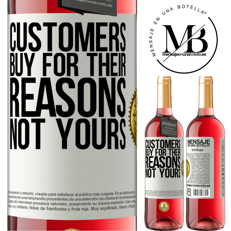 29,95 € Free Shipping | Rosé Wine ROSÉ Edition Customers buy for their reasons, not yours White Label. Customizable label Young wine Harvest 2025 Tempranillo