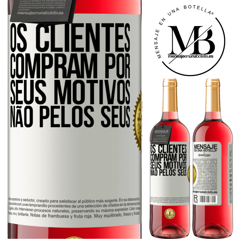 29,95 € Envio grátis | Vinho rosé Edição ROSÉ Os clientes compram por seus motivos, não pelos seus Etiqueta Branca. Etiqueta personalizável Vinho jovem Colheita 2025 Tempranillo