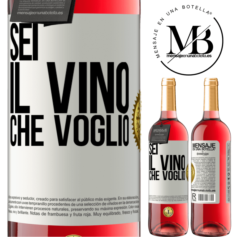 29,95 € Spedizione Gratuita | Vino rosato Edizione ROSÉ Sei il vino che voglio Etichetta Bianca. Etichetta personalizzabile Vino giovane Raccogliere 2023 Tempranillo