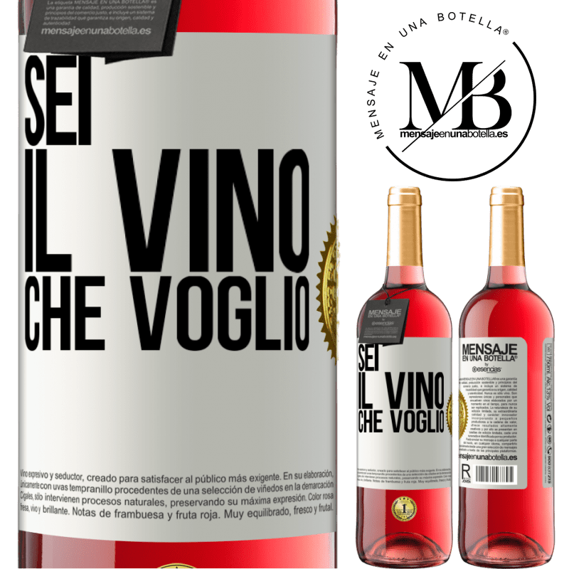 29,95 € Spedizione Gratuita | Vino rosato Edizione ROSÉ Sei il vino che voglio Etichetta Bianca. Etichetta personalizzabile Vino giovane Raccogliere 2025 Tempranillo