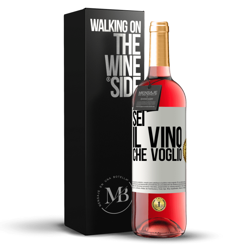 29,95 € Spedizione Gratuita | Vino rosato Edizione ROSÉ Sei il vino che voglio Etichetta Bianca. Etichetta personalizzabile Vino giovane Raccogliere 2023 Tempranillo