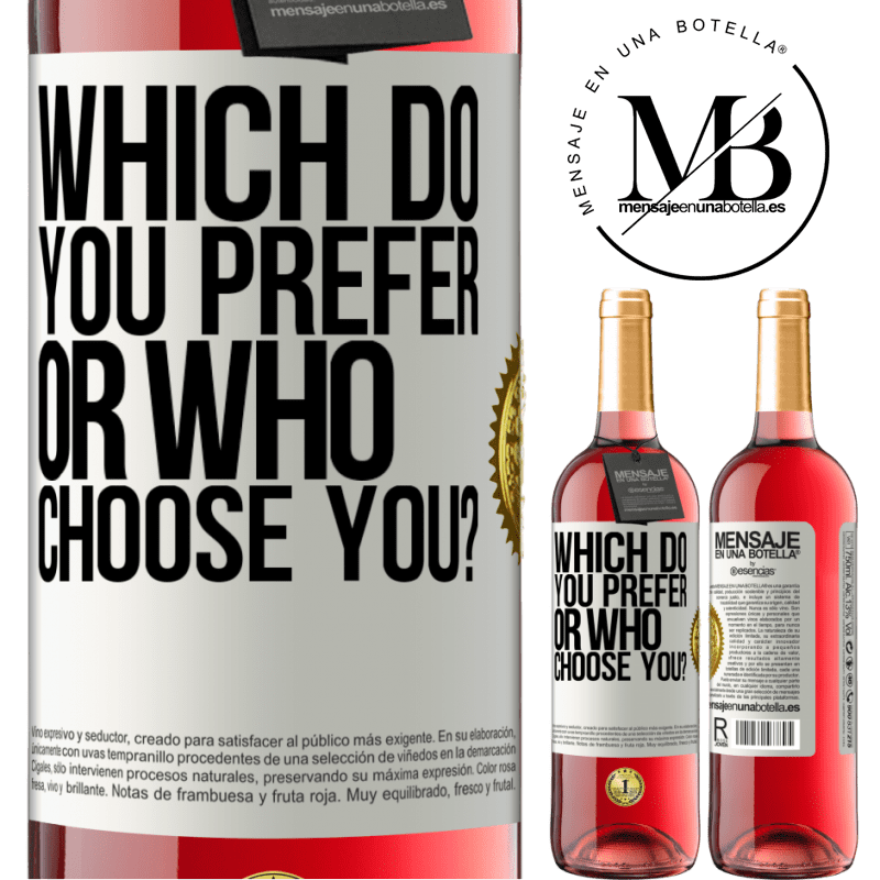 29,95 € Free Shipping | Rosé Wine ROSÉ Edition which do you prefer, or who choose you? White Label. Customizable label Young wine Harvest 2021 Tempranillo