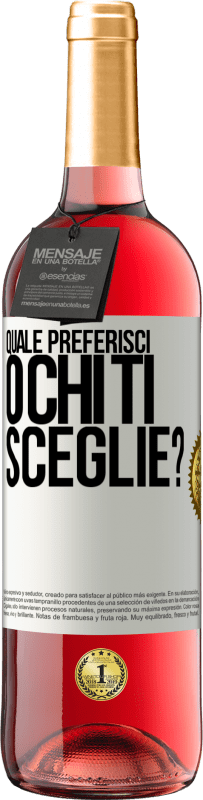 29,95 € Spedizione Gratuita | Vino rosato Edizione ROSÉ quale preferisci o chi ti sceglie? Etichetta Bianca. Etichetta personalizzabile Vino giovane Raccogliere 2025 Tempranillo