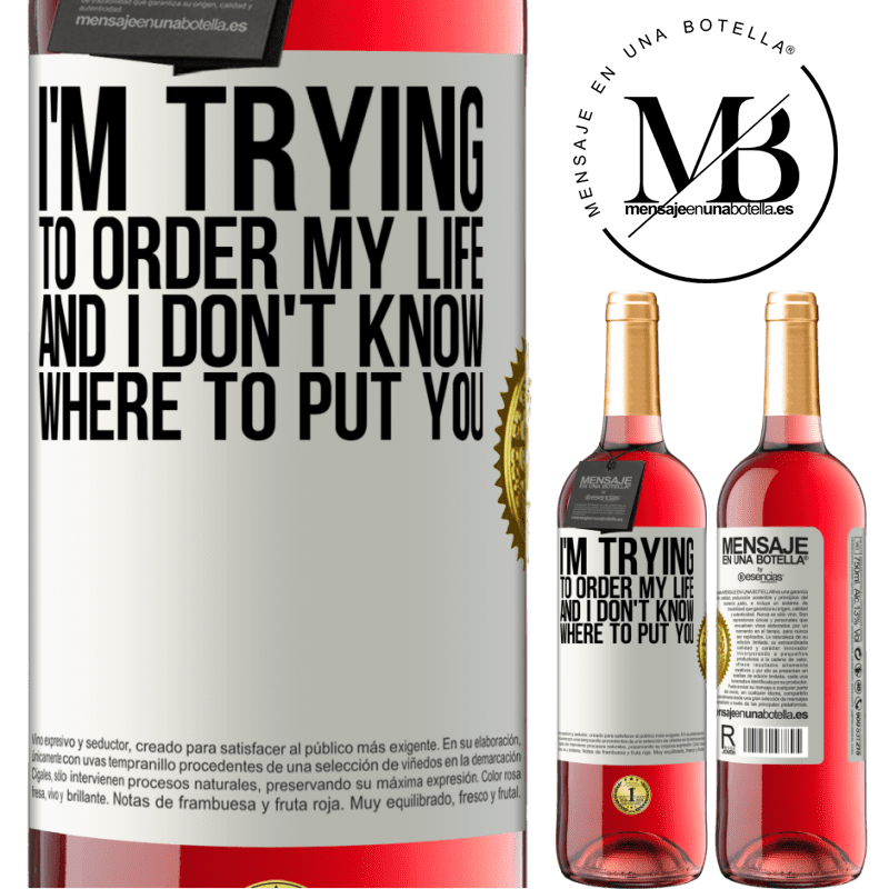 29,95 € Free Shipping | Rosé Wine ROSÉ Edition I'm trying to order my life, and I don't know where to put you White Label. Customizable label Young wine Harvest 2024 Tempranillo