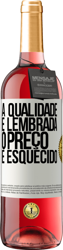 29,95 € | Vinho rosé Edição ROSÉ A qualidade é lembrada, o preço é esquecido Etiqueta Branca. Etiqueta personalizável Vinho jovem Colheita 2023 Tempranillo