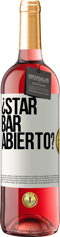 29,95 € | Rosé Wine ROSÉ Edition ¿STAR BAR abierto? White Label. Customizable label Young wine Harvest 2024 Tempranillo