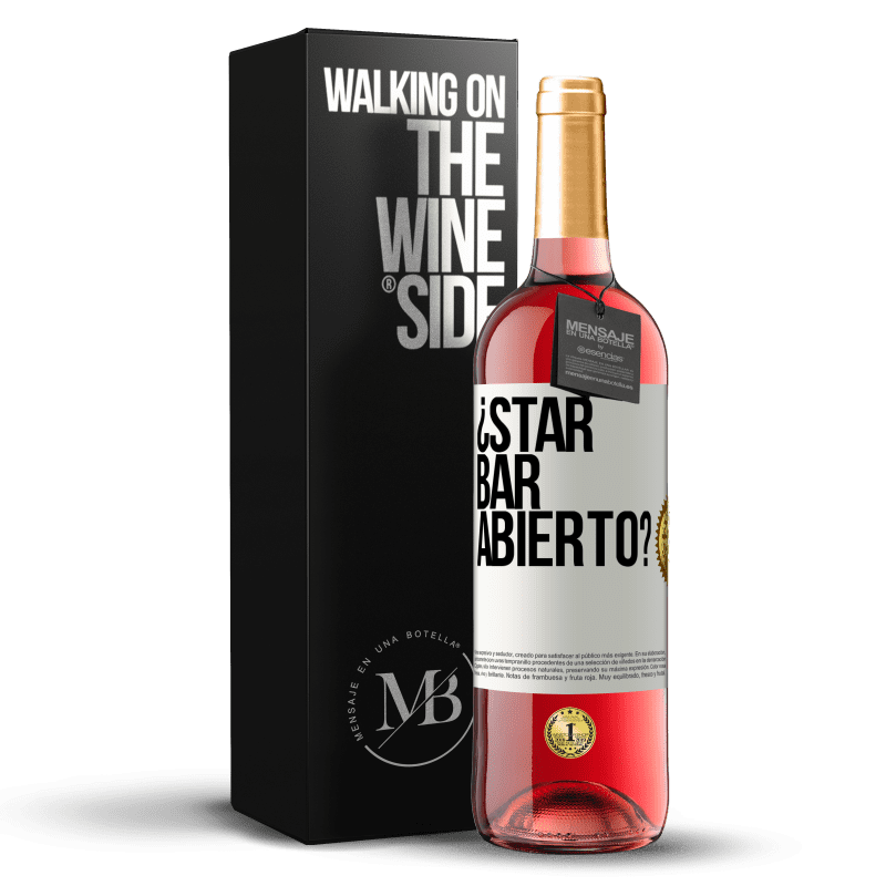29,95 € Free Shipping | Rosé Wine ROSÉ Edition ¿STAR BAR abierto? White Label. Customizable label Young wine Harvest 2024 Tempranillo