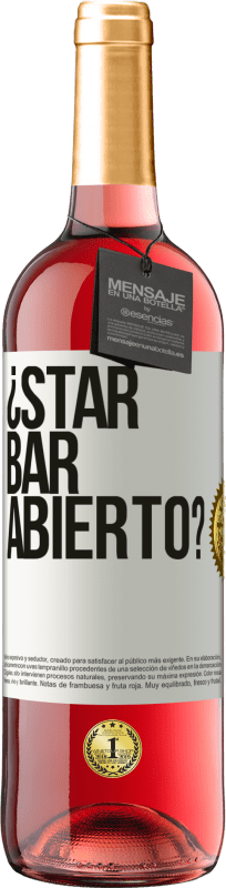 29,95 € | Vino Rosado Edición ROSÉ ¿STAR BAR abierto? Etiqueta Blanca. Etiqueta personalizable Vino joven Cosecha 2024 Tempranillo