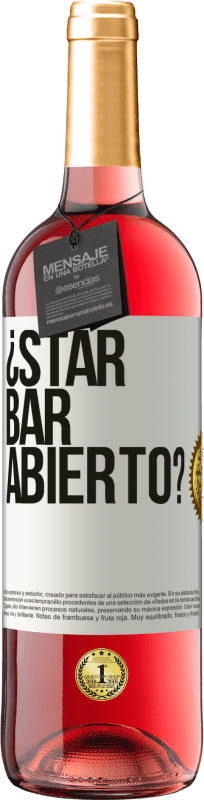 29,95 € | Roséwein ROSÉ Ausgabe ¿STAR BAR abierto? Weißes Etikett. Anpassbares Etikett Junger Wein Ernte 2024 Tempranillo