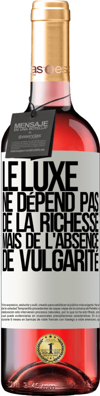 29,95 € Envoi gratuit | Vin rosé Édition ROSÉ Le luxe ne dépend pas de la richesse, mais de l'absence de vulgarité Étiquette Blanche. Étiquette personnalisable Vin jeune Récolte 2025 Tempranillo
