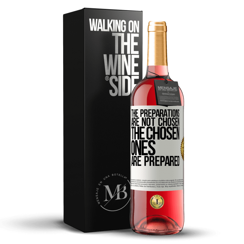 29,95 € Free Shipping | Rosé Wine ROSÉ Edition The preparations are not chosen, the chosen ones are prepared White Label. Customizable label Young wine Harvest 2024 Tempranillo