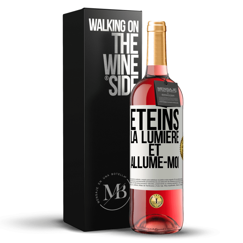 29,95 € Envoi gratuit | Vin rosé Édition ROSÉ Éteins la lumière et allume-moi Étiquette Blanche. Étiquette personnalisable Vin jeune Récolte 2024 Tempranillo