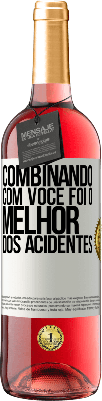 29,95 € Envio grátis | Vinho rosé Edição ROSÉ Combinando com você foi o melhor dos acidentes Etiqueta Branca. Etiqueta personalizável Vinho jovem Colheita 2025 Tempranillo