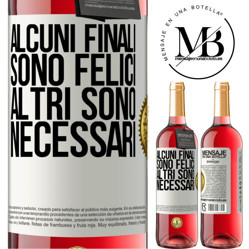 29,95 € Spedizione Gratuita | Vino rosato Edizione ROSÉ Alcuni finali sono felici. Altri sono necessari Etichetta Bianca. Etichetta personalizzabile Vino giovane Raccogliere 2024 Tempranillo