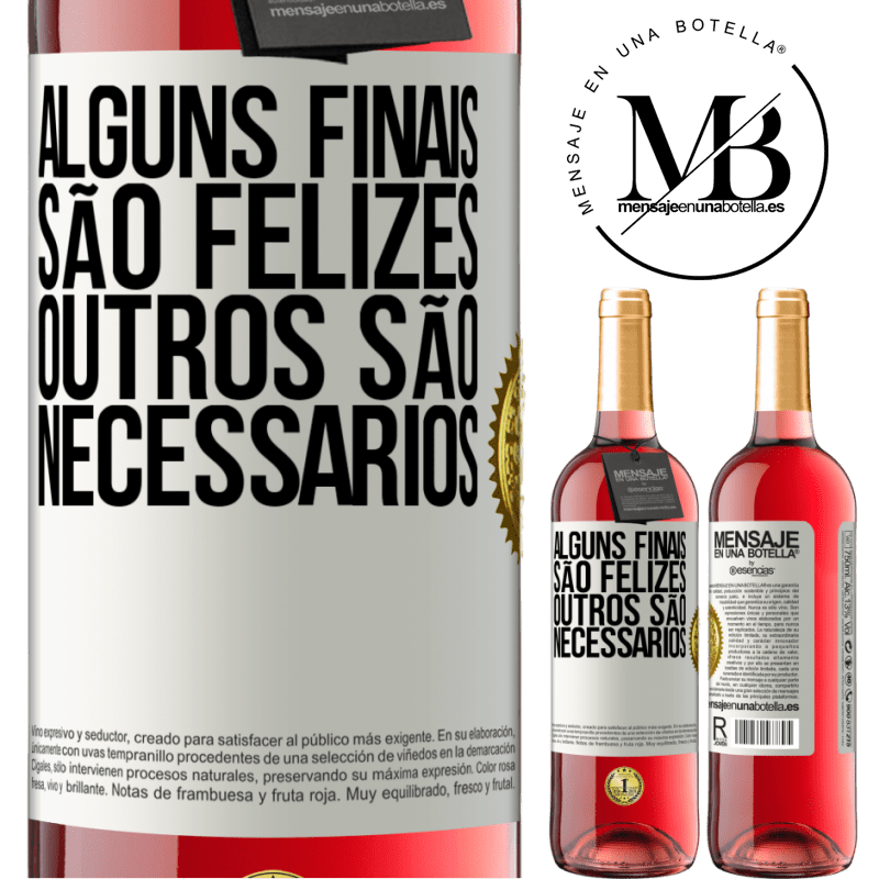 29,95 € Envio grátis | Vinho rosé Edição ROSÉ Alguns finais são felizes. Outros são necessários Etiqueta Branca. Etiqueta personalizável Vinho jovem Colheita 2024 Tempranillo