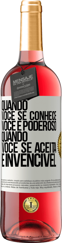 29,95 € | Vinho rosé Edição ROSÉ Quando você se conhece, você é poderoso. Quando você se aceita, é invencível Etiqueta Branca. Etiqueta personalizável Vinho jovem Colheita 2024 Tempranillo