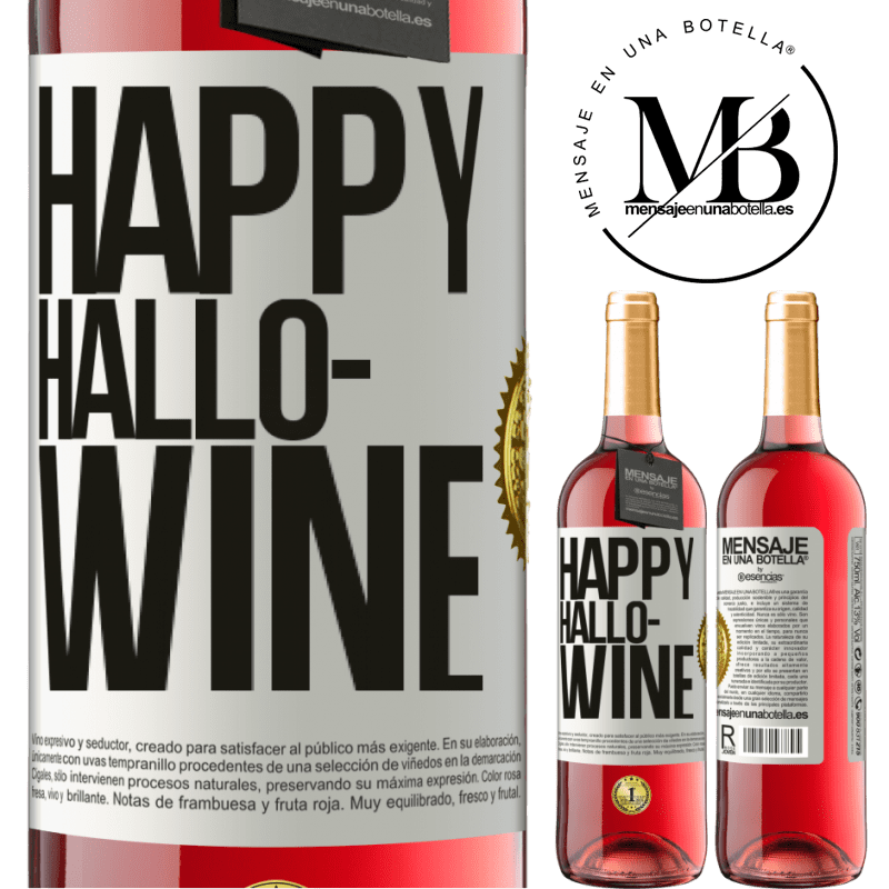29,95 € Kostenloser Versand | Roséwein ROSÉ Ausgabe Happy Hallo-Wine Weißes Etikett. Anpassbares Etikett Junger Wein Ernte 2024 Tempranillo