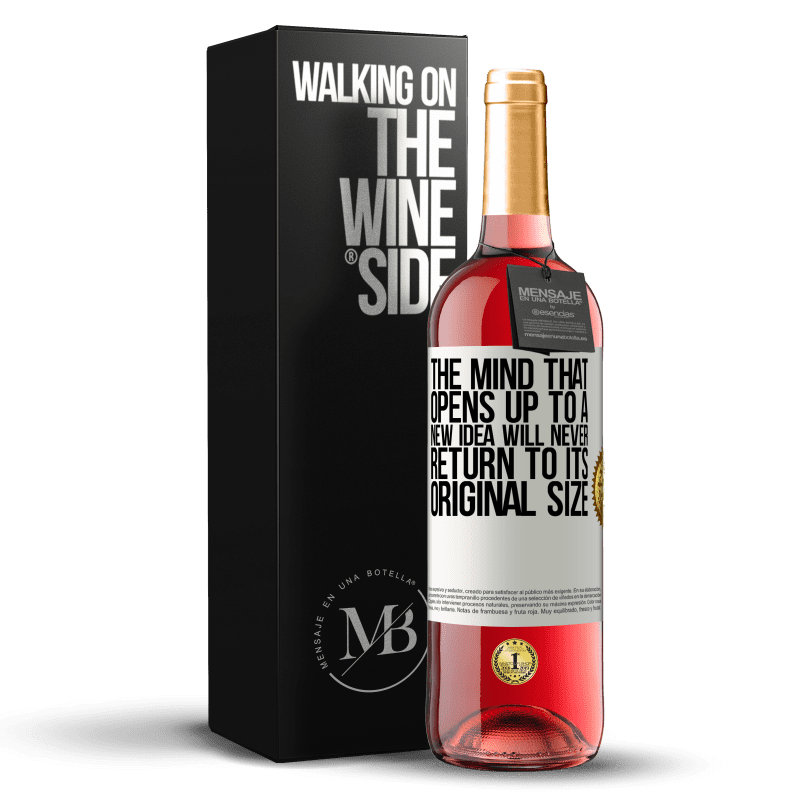 29,95 € Free Shipping | Rosé Wine ROSÉ Edition The mind that opens up to a new idea will never return to its original size White Label. Customizable label Young wine Harvest 2024 Tempranillo