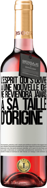 29,95 € Envoi gratuit | Vin rosé Édition ROSÉ L'esprit qui s'ouvre à une nouvelle idée ne reviendra jamais à sa taille d'origine Étiquette Blanche. Étiquette personnalisable Vin jeune Récolte 2024 Tempranillo