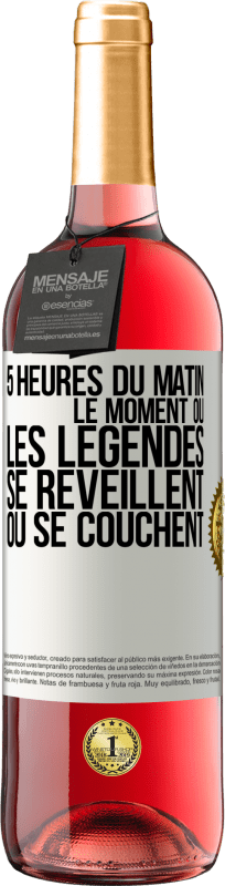 29,95 € | Vin rosé Édition ROSÉ 5 heures du matin. Le moment où les légendes se réveillent ou se couchent Étiquette Blanche. Étiquette personnalisable Vin jeune Récolte 2024 Tempranillo