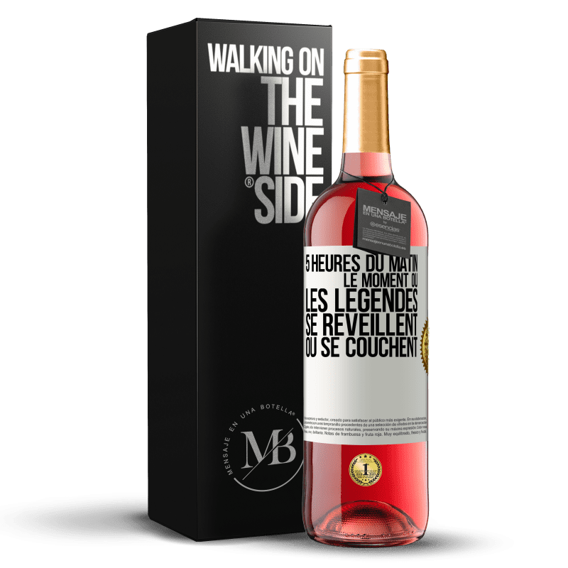 29,95 € Envoi gratuit | Vin rosé Édition ROSÉ 5 heures du matin. Le moment où les légendes se réveillent ou se couchent Étiquette Blanche. Étiquette personnalisable Vin jeune Récolte 2024 Tempranillo