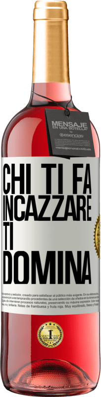 29,95 € | Vino rosato Edizione ROSÉ Chi ti fa incazzare, ti domina Etichetta Bianca. Etichetta personalizzabile Vino giovane Raccogliere 2023 Tempranillo