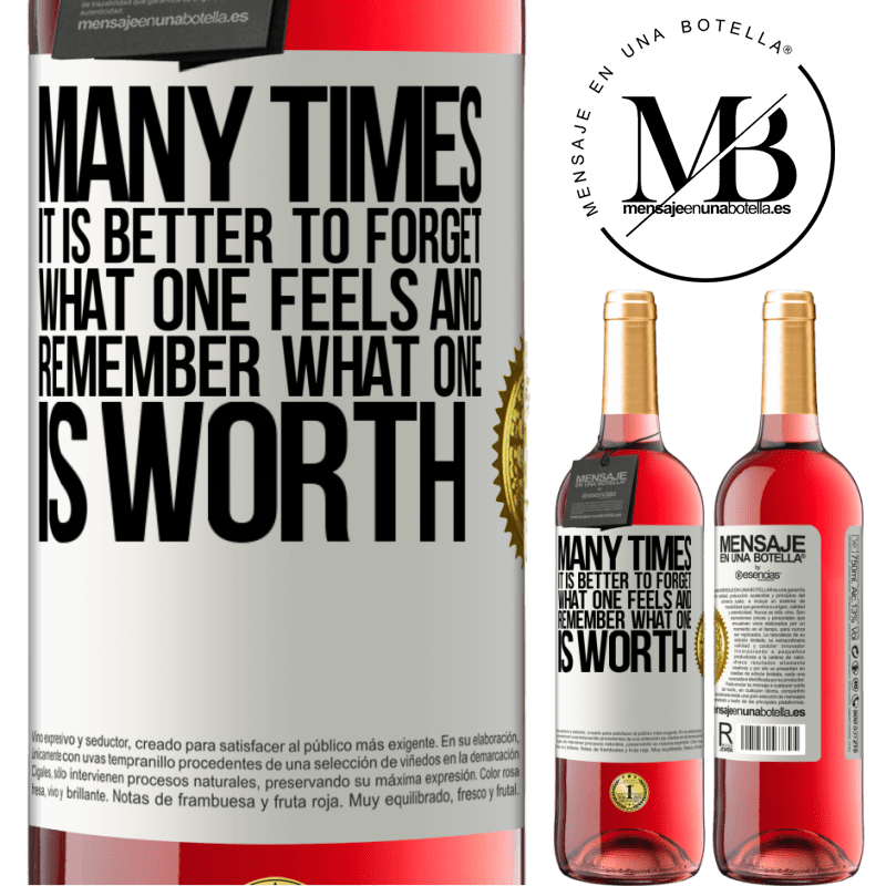 29,95 € Free Shipping | Rosé Wine ROSÉ Edition Many times it is better to forget what one feels and remember what one is worth White Label. Customizable label Young wine Harvest 2022 Tempranillo
