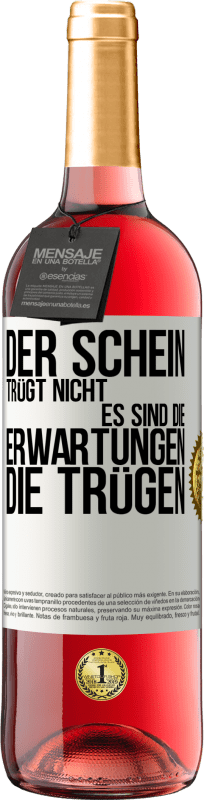 29,95 € | Roséwein ROSÉ Ausgabe Der Schein trügt nicht. Es sind die Erwartungen, die trügen. Weißes Etikett. Anpassbares Etikett Junger Wein Ernte 2024 Tempranillo