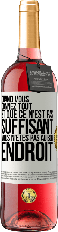 29,95 € Envoi gratuit | Vin rosé Édition ROSÉ Quand vous donnez tout et que ce n'est pas suffisant, vous n'êtes pas au bon endroit Étiquette Blanche. Étiquette personnalisable Vin jeune Récolte 2025 Tempranillo