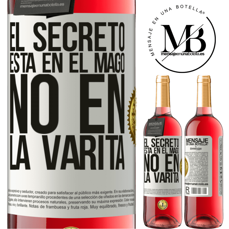 29,95 € Envío gratis | Vino Rosado Edición ROSÉ El secreto está en el mago, no en la varita Etiqueta Blanca. Etiqueta personalizable Vino joven Cosecha 2024 Tempranillo