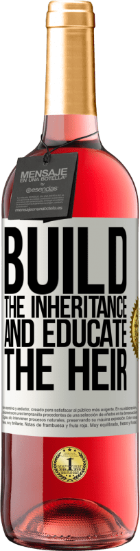 29,95 € | Rosé Wine ROSÉ Edition Build the inheritance and educate the heir White Label. Customizable label Young wine Harvest 2024 Tempranillo