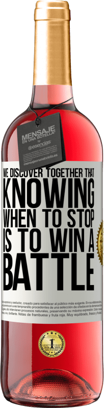 29,95 € Free Shipping | Rosé Wine ROSÉ Edition We discover together that knowing when to stop is to win a battle White Label. Customizable label Young wine Harvest 2025 Tempranillo