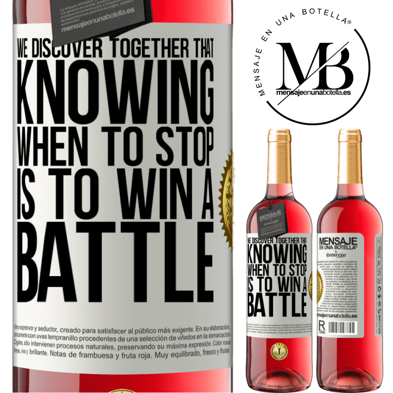 29,95 € Free Shipping | Rosé Wine ROSÉ Edition We discover together that knowing when to stop is to win a battle White Label. Customizable label Young wine Harvest 2021 Tempranillo