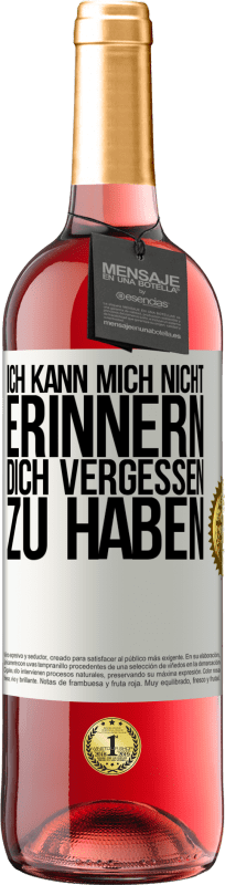 29,95 € | Roséwein ROSÉ Ausgabe Ich kann mich nicht erinnern, dich vergessen zu haben Weißes Etikett. Anpassbares Etikett Junger Wein Ernte 2025 Tempranillo