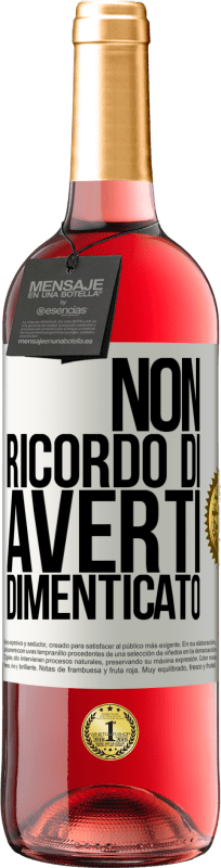 29,95 € | Vino rosato Edizione ROSÉ Non ricordo di averti dimenticato Etichetta Bianca. Etichetta personalizzabile Vino giovane Raccogliere 2025 Tempranillo