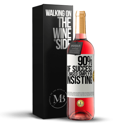 «90% of success is based simply on insisting» ROSÉ Edition