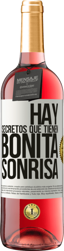 29,95 € Envío gratis | Vino Rosado Edición ROSÉ Hay secretos que tienen bonita sonrisa Etiqueta Blanca. Etiqueta personalizable Vino joven Cosecha 2024 Tempranillo