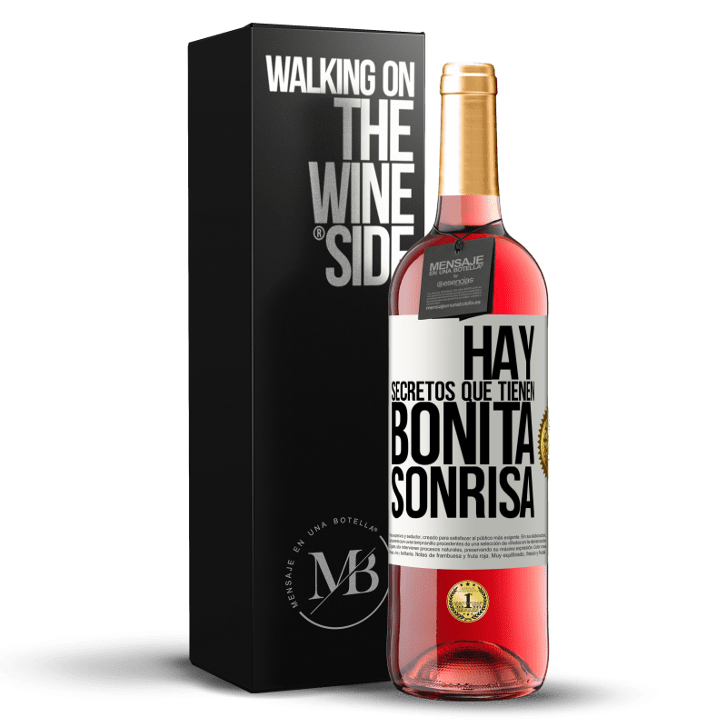 29,95 € Envío gratis | Vino Rosado Edición ROSÉ Hay secretos que tienen bonita sonrisa Etiqueta Blanca. Etiqueta personalizable Vino joven Cosecha 2024 Tempranillo