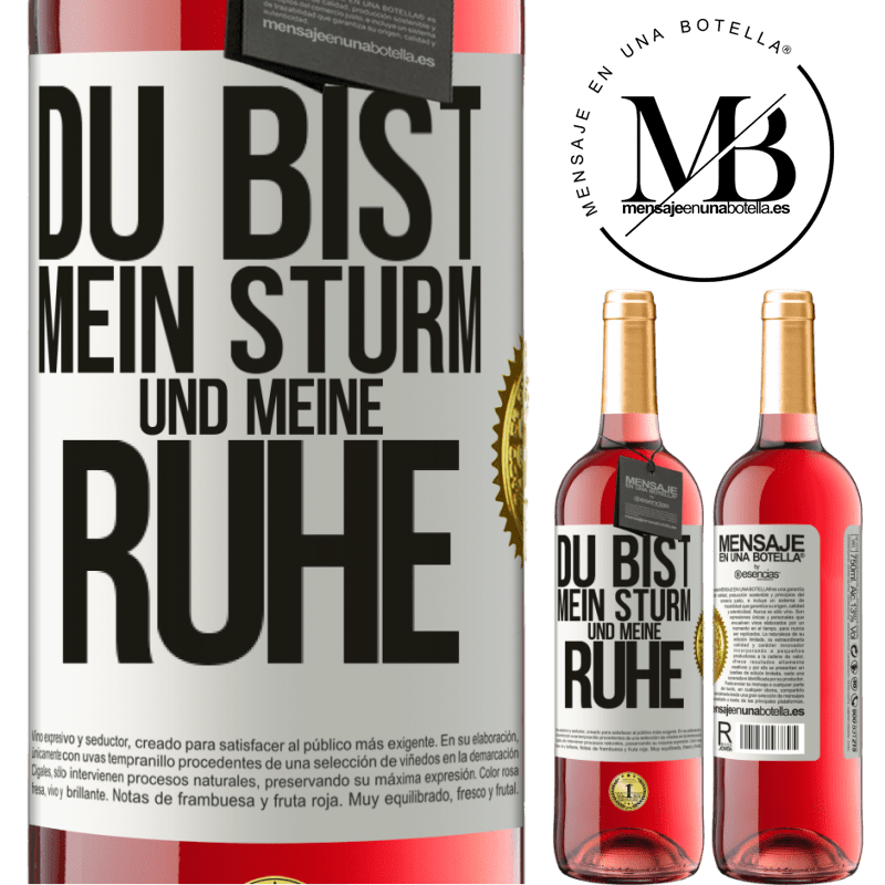 29,95 € Kostenloser Versand | Roséwein ROSÉ Ausgabe Du bist mein Sturm und meine Ruhe Weißes Etikett. Anpassbares Etikett Junger Wein Ernte 2023 Tempranillo