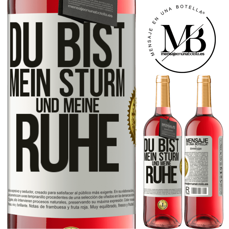 29,95 € Kostenloser Versand | Roséwein ROSÉ Ausgabe Du bist mein Sturm und meine Ruhe Weißes Etikett. Anpassbares Etikett Junger Wein Ernte 2025 Tempranillo