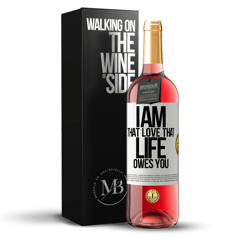 29,95 € Free Shipping | Rosé Wine ROSÉ Edition I am that love that life owes you White Label. Customizable label Young wine Harvest 2024 Tempranillo