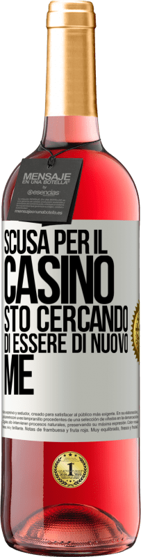 29,95 € | Vino rosato Edizione ROSÉ Scusa per il casino, sto cercando di essere di nuovo me Etichetta Bianca. Etichetta personalizzabile Vino giovane Raccogliere 2025 Tempranillo