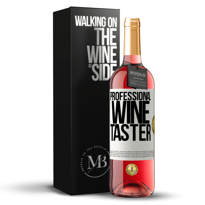 24,95 € Envoi gratuit | Vin rosé Édition ROSÉ Professional wine taster Étiquette Blanche. Étiquette personnalisable Vin jeune Récolte 2021 Tempranillo