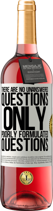 29,95 € 送料無料 | ロゼワイン ROSÉエディション 未回答の質問はなく、定式化されていない質問のみ ホワイトラベル. カスタマイズ可能なラベル 若いワイン 収穫 2025 Tempranillo