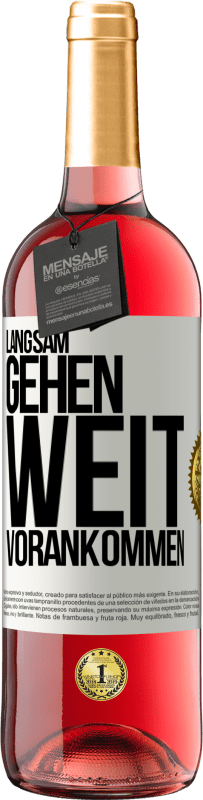 29,95 € | Roséwein ROSÉ Ausgabe Langsam gehen. Weit vorankommen Weißes Etikett. Anpassbares Etikett Junger Wein Ernte 2023 Tempranillo