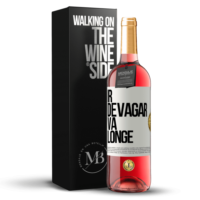 29,95 € Envio grátis | Vinho rosé Edição ROSÉ Ir devagar. Vá longe Etiqueta Branca. Etiqueta personalizável Vinho jovem Colheita 2025 Tempranillo