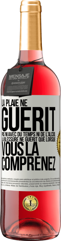 29,95 € | Vin rosé Édition ROSÉ La plaie ne guérit pas ni avec du temps ni de l'alcool. La blessure ne guérit que lorsque vous la comprenez Étiquette Blanche. Étiquette personnalisable Vin jeune Récolte 2024 Tempranillo